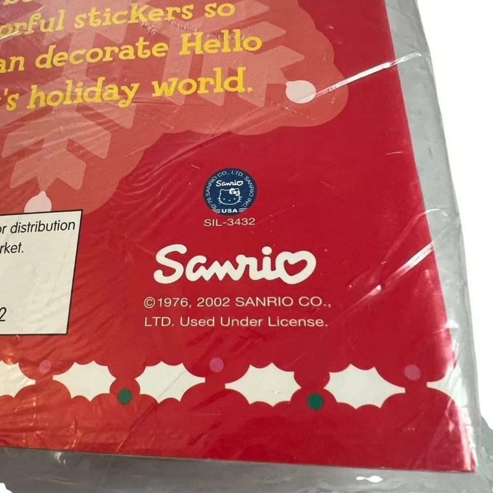 RARE Sanrio Hello Kitty‎ Scholastic Book & Plush 2002 Best Christmas Ever